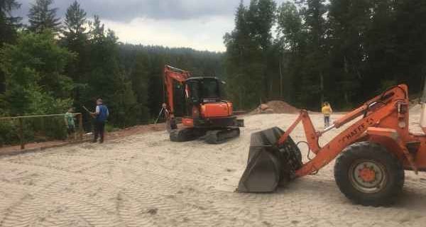 Baudes Reitplatzes des Reitstall Heidehof auf der üBER UNS sEITE